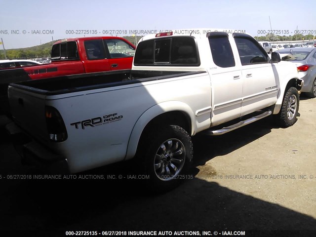 5TBBT48111S203460 - 2001 TOYOTA TUNDRA ACCESS CAB LIMITED WHITE photo 4