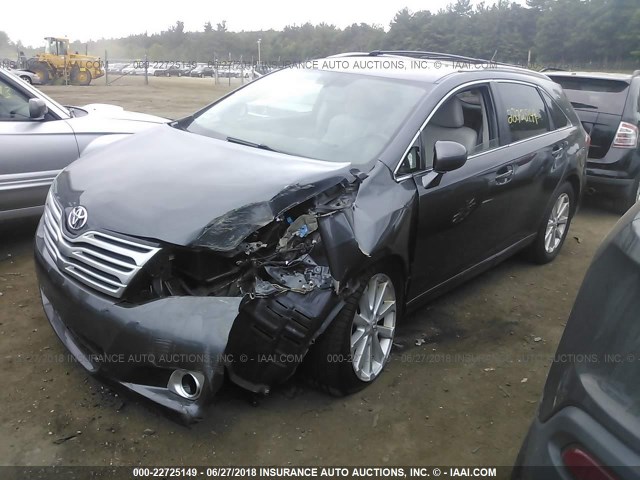 4T3BA3BBXAU016211 - 2010 TOYOTA VENZA GRAY photo 2