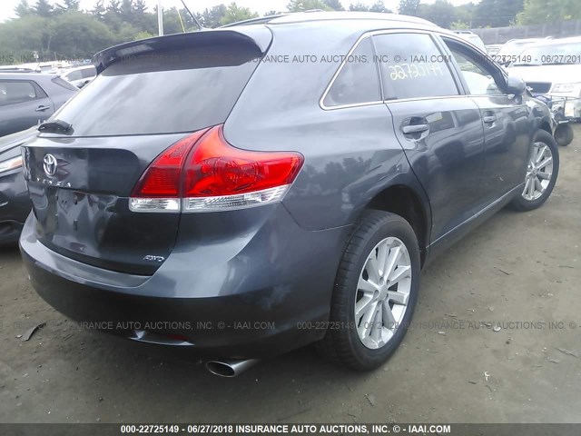 4T3BA3BBXAU016211 - 2010 TOYOTA VENZA GRAY photo 4