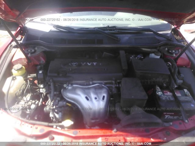 4T4BE46K69R079904 - 2009 TOYOTA CAMRY SE/LE/XLE MAROON photo 10