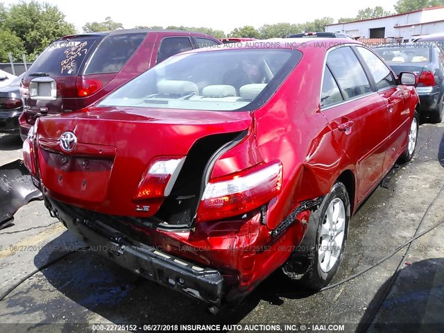 4T4BE46K69R079904 - 2009 TOYOTA CAMRY SE/LE/XLE MAROON photo 4