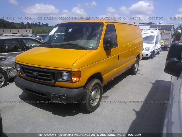 1FTRE14W65HA61701 - 2005 FORD ECONOLINE E150 VAN ORANGE photo 2