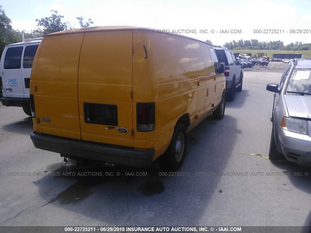 1FTRE14W65HA61701 - 2005 FORD ECONOLINE E150 VAN ORANGE photo 4