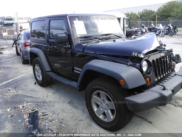 1C4AJWAG5DL687173 - 2013 JEEP WRANGLER SPORT أسود صورة 1