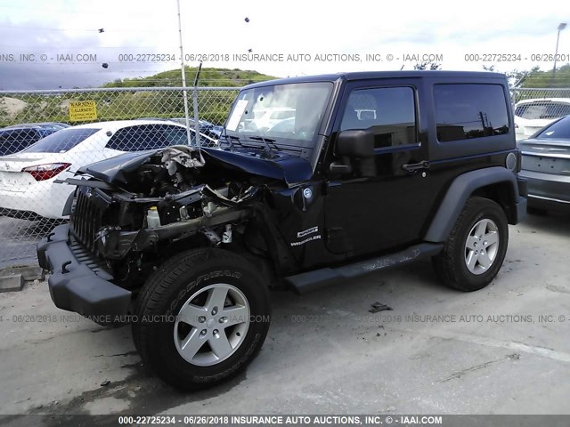 1C4AJWAG5DL687173 - 2013 JEEP WRANGLER SPORT أسود صورة 2