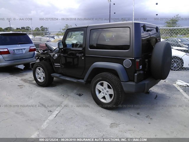 1C4AJWAG5DL687173 - 2013 JEEP WRANGLER SPORT أسود صورة 3