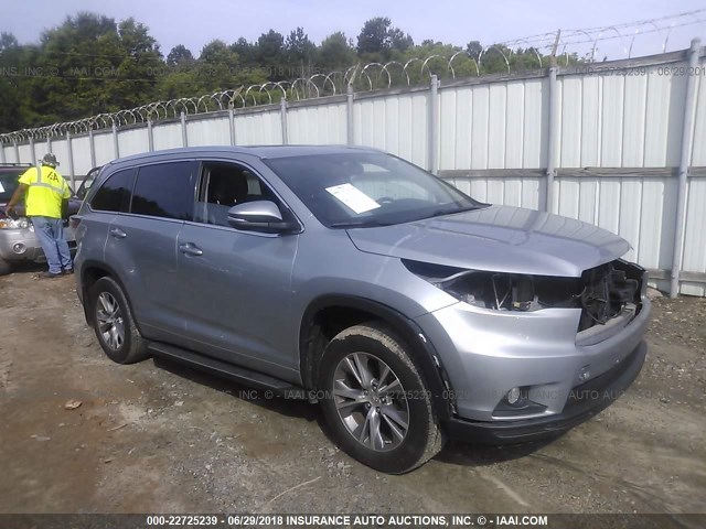 5TDKKRFH0ES035758 - 2014 TOYOTA HIGHLANDER XLE ლურჯი ფოტო 1