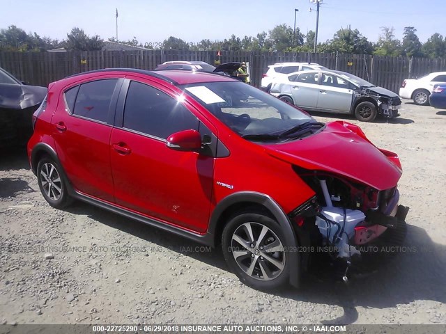 JTDKDTB33J1602716 - 2018 TOYOTA PRIUS C RED photo 1