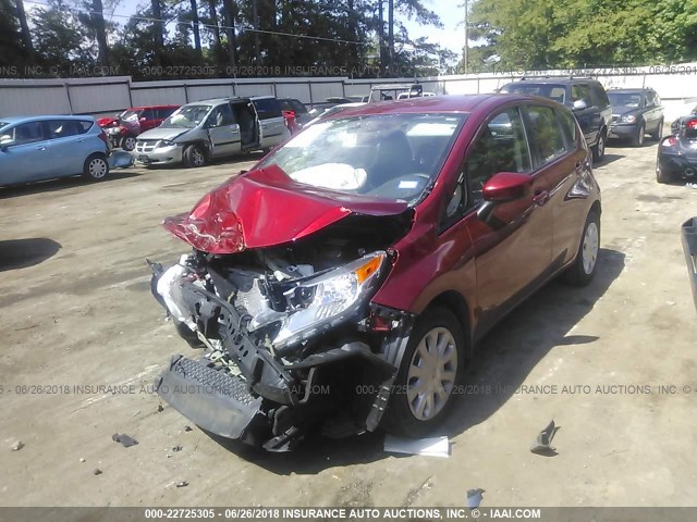 3N1CE2CPXGL395209 - 2016 NISSAN VERSA NOTE S/S PLUS/SV/SL/SR RED photo 2