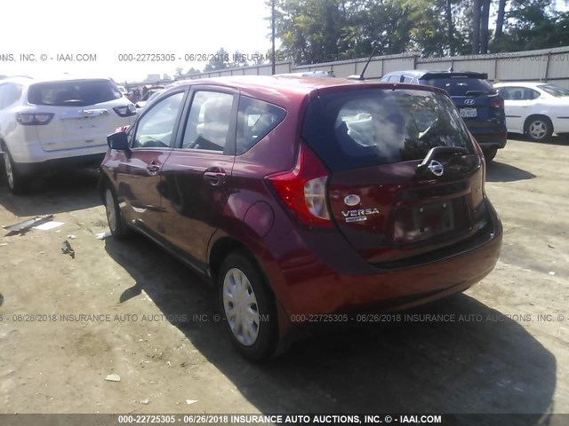 3N1CE2CPXGL395209 - 2016 NISSAN VERSA NOTE S/S PLUS/SV/SL/SR RED photo 3