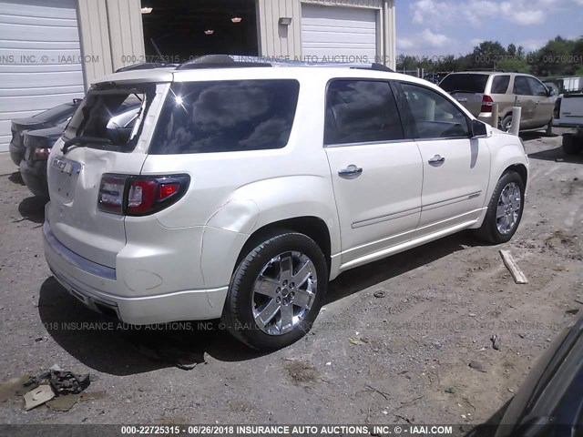 1GKKRTKD9FJ279228 - 2015 GMC ACADIA DENALI WHITE photo 4