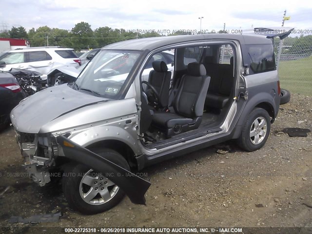 5J6YH28593L052327 - 2003 HONDA ELEMENT EX SILVER photo 2