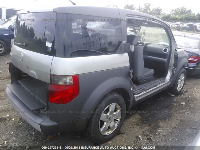 5J6YH28593L052327 - 2003 HONDA ELEMENT EX SILVER photo 4