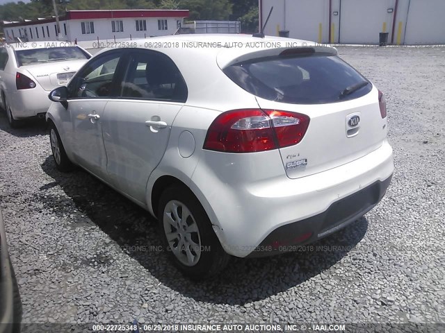 KNADM5A31D6176759 - 2013 KIA RIO LX WHITE photo 3