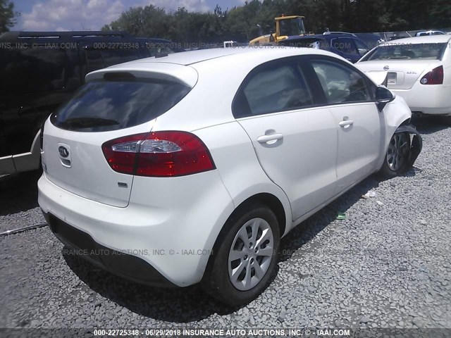 KNADM5A31D6176759 - 2013 KIA RIO LX WHITE photo 4