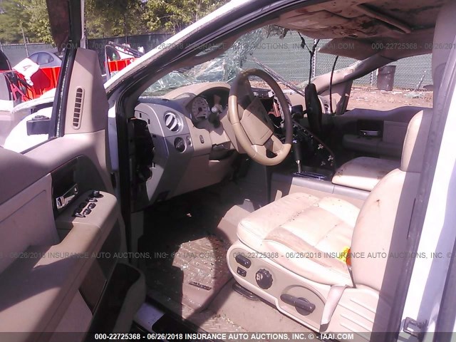 1FTPX14564NA84419 - 2004 FORD F150 WHITE photo 5