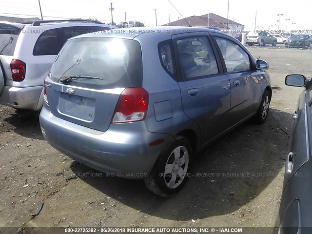KL1TD66687B746685 - 2007 CHEVROLET AVEO LS SILVER photo 4