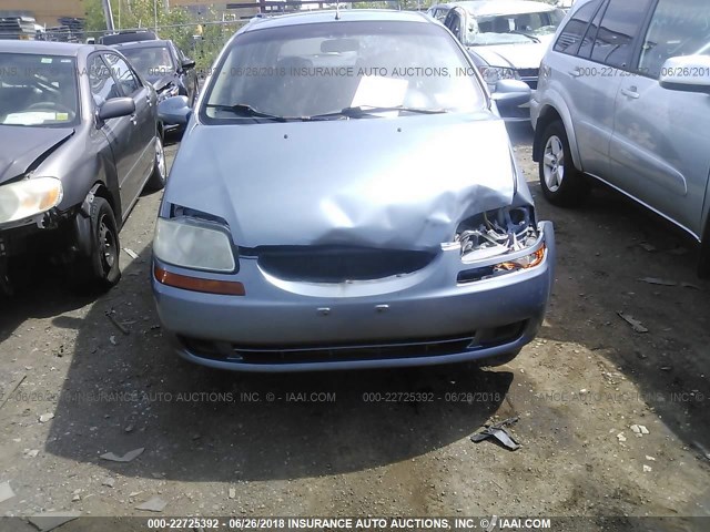 KL1TD66687B746685 - 2007 CHEVROLET AVEO LS SILVER photo 6