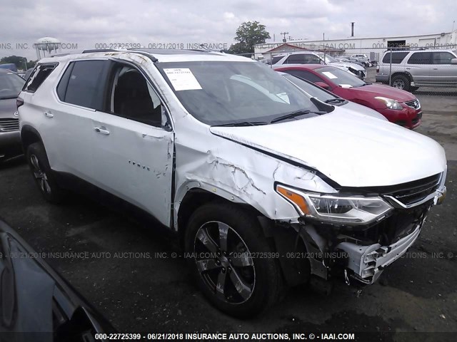 1GNEVHKW6JJ162094 - 2018 CHEVROLET TRAVERSE LT WHITE photo 1