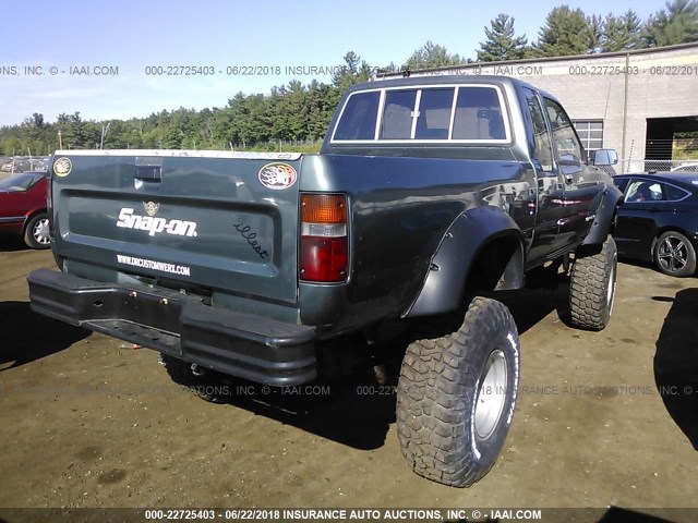 4TARN13P4PZ142148 - 1993 TOYOTA PICKUP 1/2 TON EXTRA LONG WHEELBASE DX GREEN photo 4