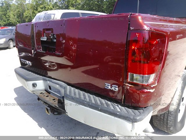 1N6AA06A07N231041 - 2007 NISSAN TITAN XE/SE/LE RED photo 6