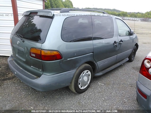 4T3ZF13C1XU094168 - 1999 TOYOTA SIENNA LE/XLE GREEN photo 4