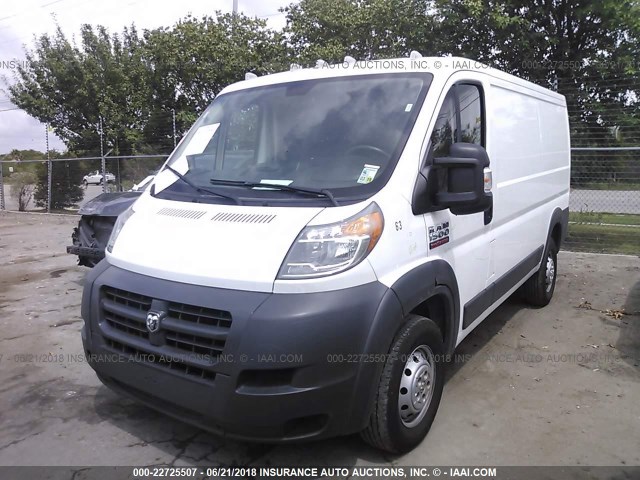3C6TRVAG2HE531609 - 2017 RAM PROMASTER 1500 1500 STANDARD WHITE photo 2