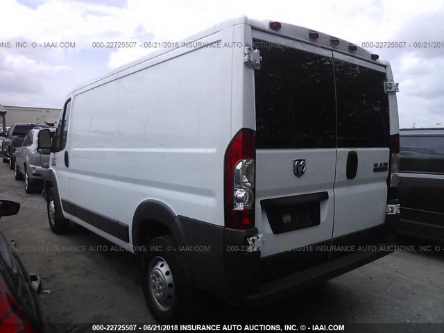 3C6TRVAG2HE531609 - 2017 RAM PROMASTER 1500 1500 STANDARD WHITE photo 3