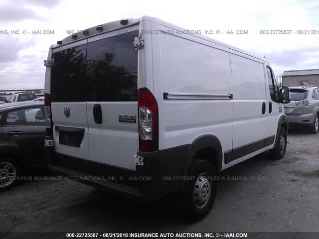 3C6TRVAG2HE531609 - 2017 RAM PROMASTER 1500 1500 STANDARD WHITE photo 4