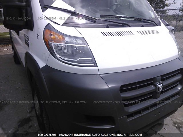 3C6TRVAG2HE531609 - 2017 RAM PROMASTER 1500 1500 STANDARD WHITE photo 6