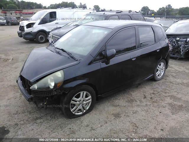 JHMGD38628S046621 - 2008 HONDA FIT SPORT შავი ფოტო 2