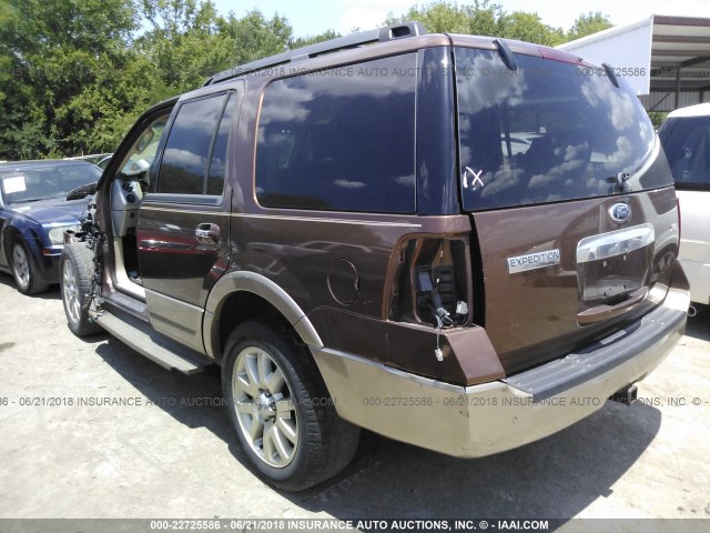 1FMJU1H57BEF12922 - 2011 FORD EXPEDITION XLT/KING RANCH BROWN photo 3