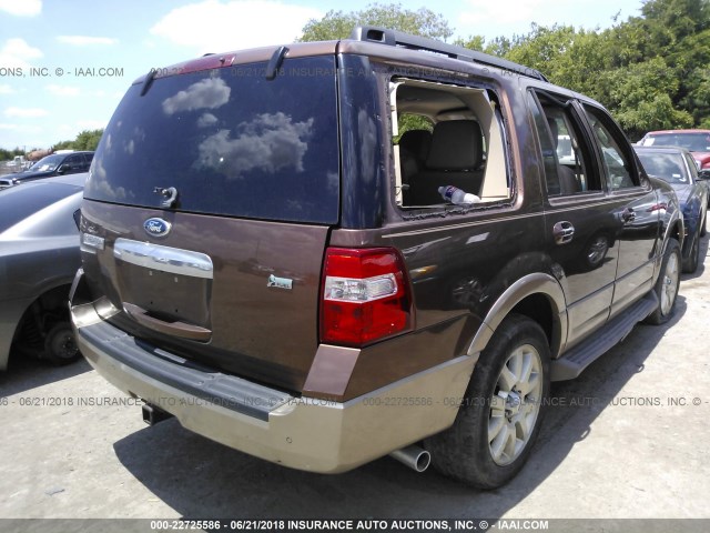 1FMJU1H57BEF12922 - 2011 FORD EXPEDITION XLT/KING RANCH BROWN photo 4