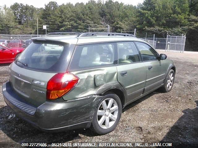 4S4BP61C267343825 - 2006 SUBARU LEGACY OUTBACK 2.5I GREEN photo 6