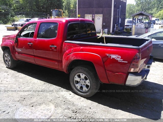 5TELU42N75Z120435 - 2005 TOYOTA TACOMA DOUBLE CAB 红色 照片 3