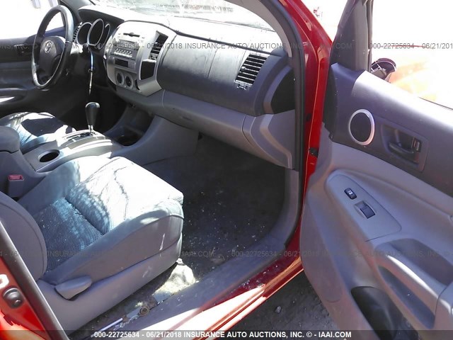 5TELU42N75Z120435 - 2005 TOYOTA TACOMA DOUBLE CAB 红色 照片 5