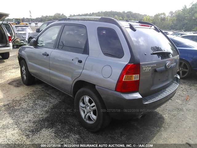 KNDJF723867173980 - 2006 KIA NEW SPORTAGE  GRAY photo 3