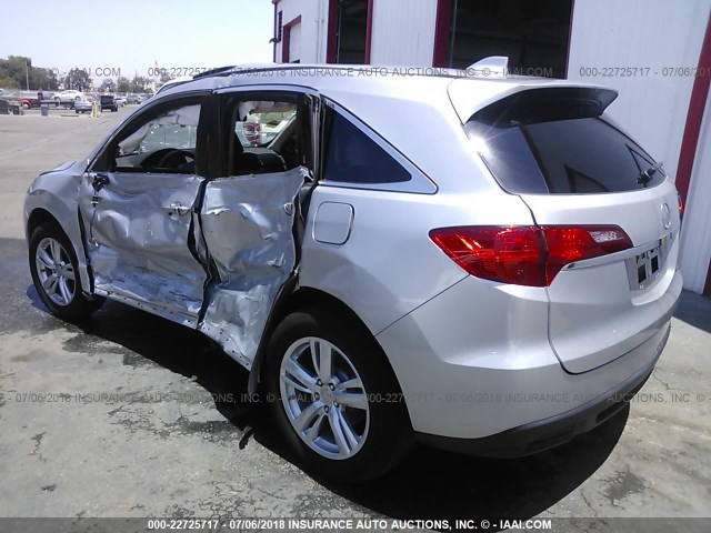 5J8TB3H34DL019468 - 2013 ACURA RDX SILVER photo 3