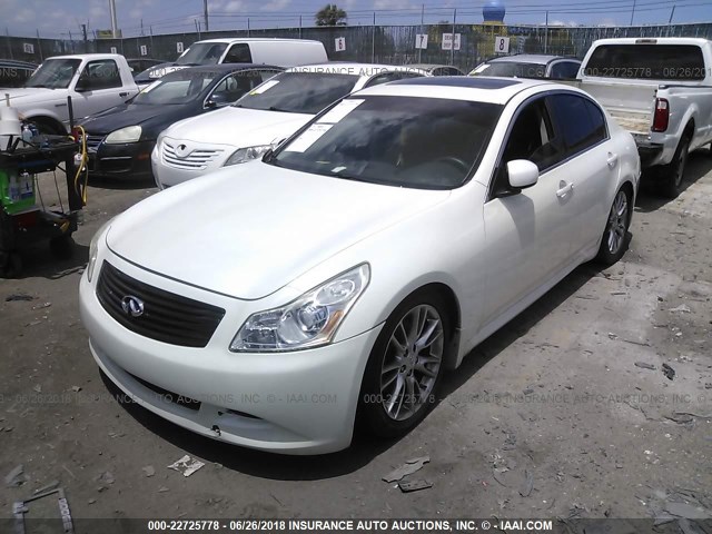 JNKBV61E77M719710 - 2007 INFINITI G35 WHITE photo 2