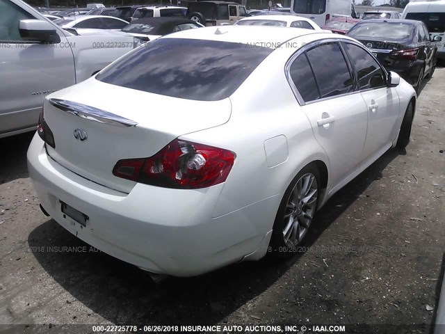 JNKBV61E77M719710 - 2007 INFINITI G35 WHITE photo 4