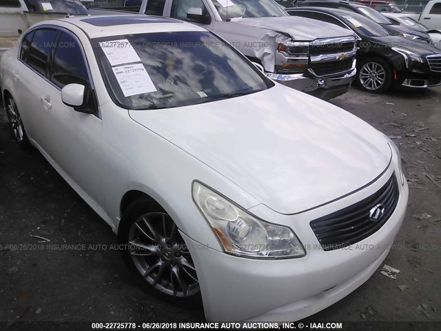 JNKBV61E77M719710 - 2007 INFINITI G35 WHITE photo 6