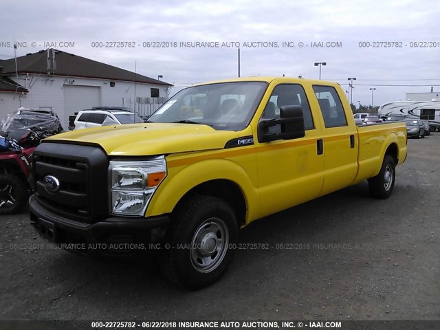 1FT8W3A64BEA95822 - 2011 FORD F350 SUPER DUTY YELLOW photo 2