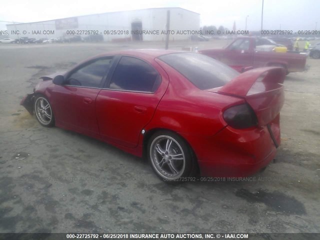 1B3ES66S84D583333 - 2004 DODGE NEON SRT-4 RED photo 3