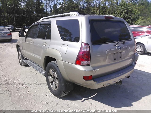 JTEBT17R530013952 - 2003 TOYOTA 4RUNNER LIMITED BEIGE photo 3