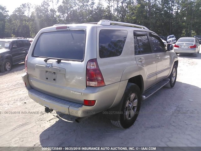 JTEBT17R530013952 - 2003 TOYOTA 4RUNNER LIMITED BEIGE photo 4