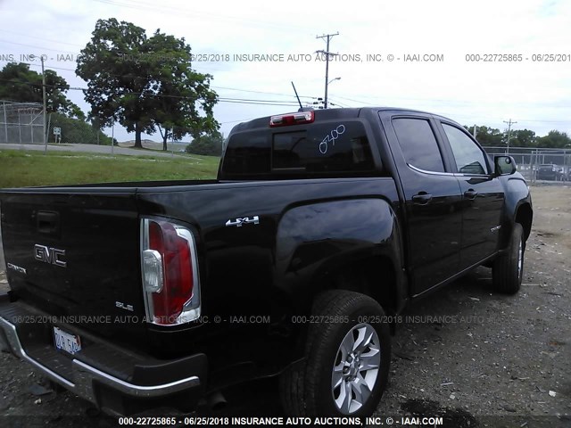 1GTG6CE35G1200300 - 2016 GMC CANYON SLE BLACK photo 4