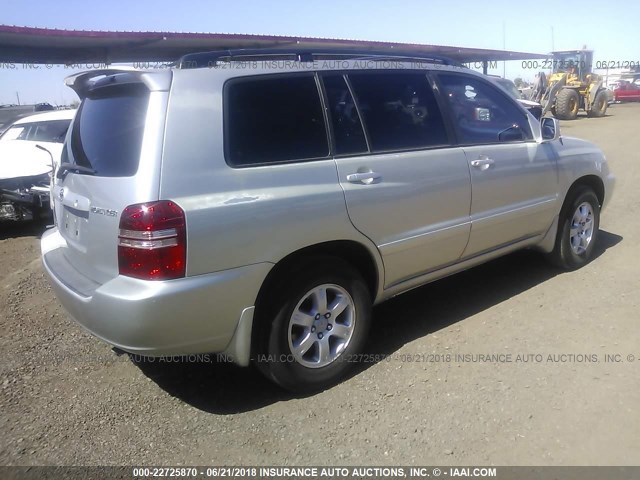 JTEGF21A520049712 - 2002 TOYOTA HIGHLANDER LIMITED SILVER photo 4