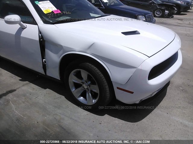 2C3CDZAG0JH241947 - 2018 DODGE CHALLENGER SXT WHITE photo 6