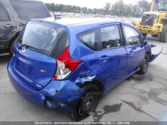 3N1CE2CP4GL402770 - 2016 NISSAN VERSA NOTE S/S PLUS/SV/SL/SR BLUE photo 4