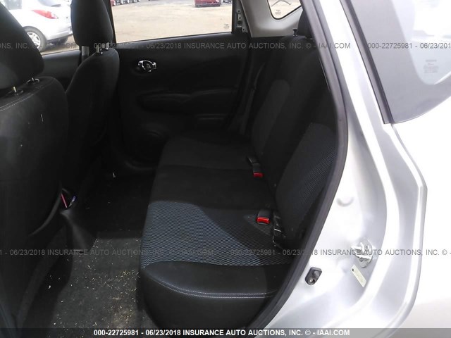 3N1CE2CP3EL418021 - 2014 NISSAN VERSA NOTE S/S PLUS/SV/SL SILVER photo 8